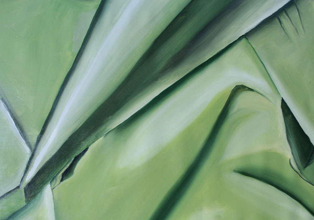 Green folds canvas